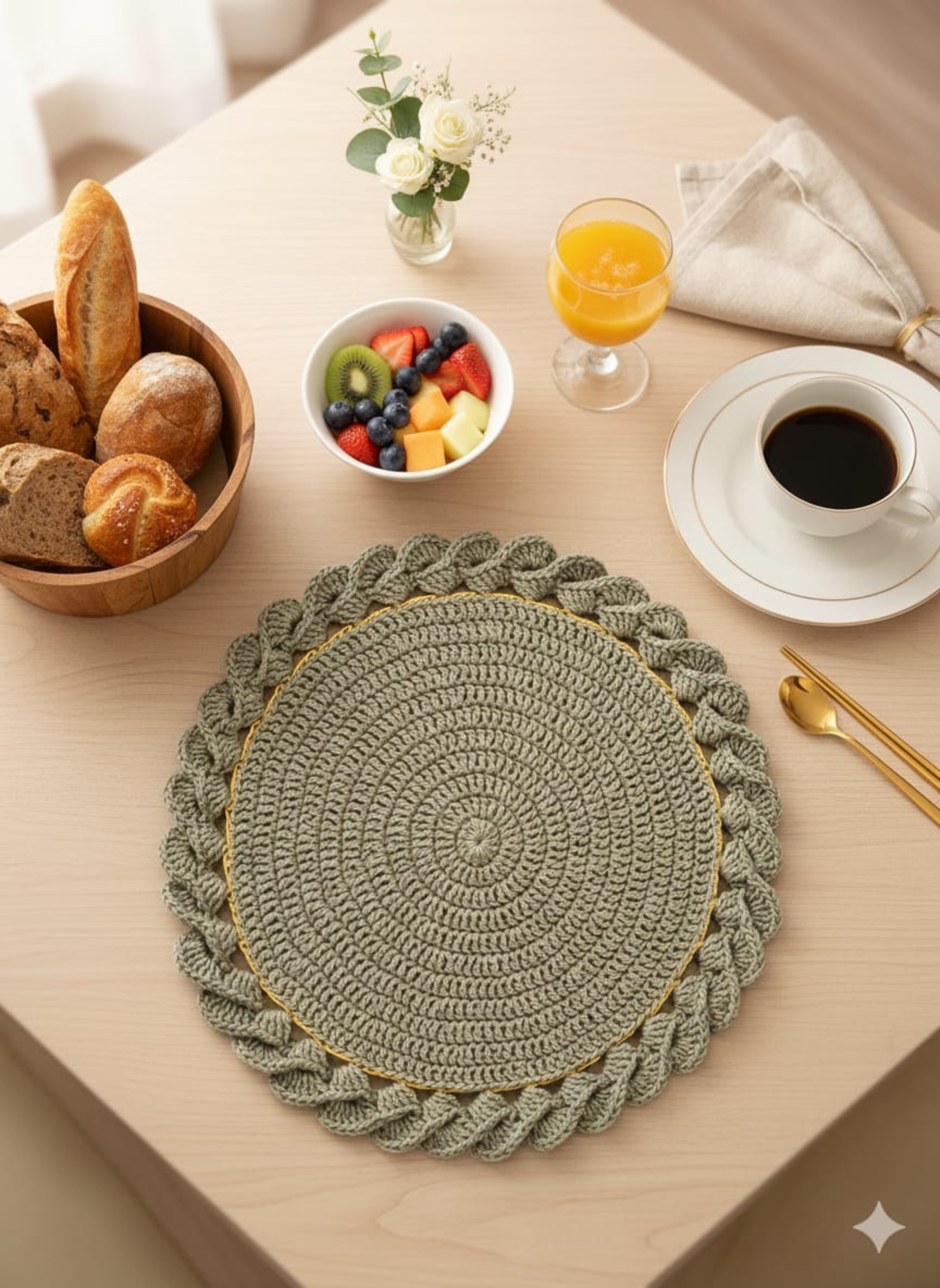 Souplast La Roque – Redondo com Borda Trançada