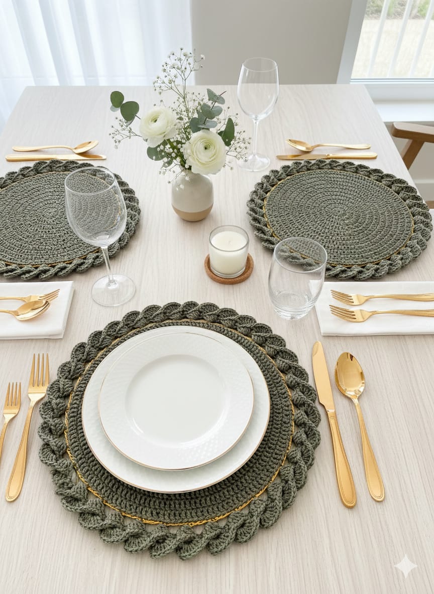 Souplast La Roque – Redondo com Borda Trançada - Imagem 2